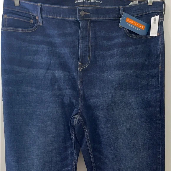 Old Navy Men's Deep Indigo Relaxed Jeans - Picture 6 of 9
